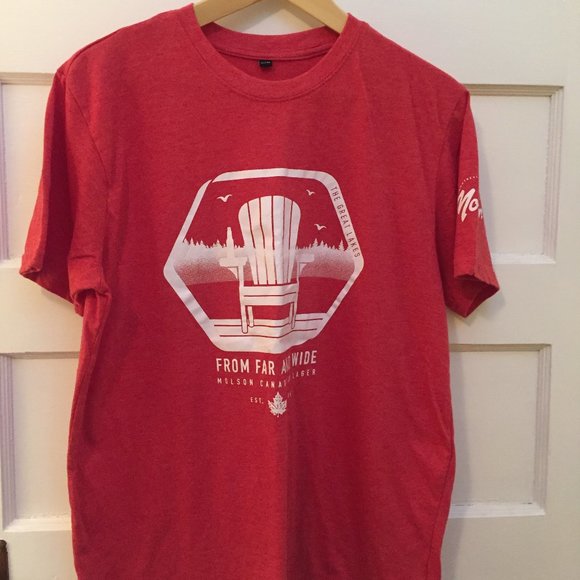 Red Molson t-shirt size L